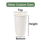 8oz Custom Printed Double Wall Paper Coffee Cups with Lids | MOQ 5000