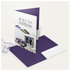 Folder Free Design 14pt 12pt Matte Folder Custom Printing UV Logo File Pocket Name Card Slot A4 Paper Presentation File Folders