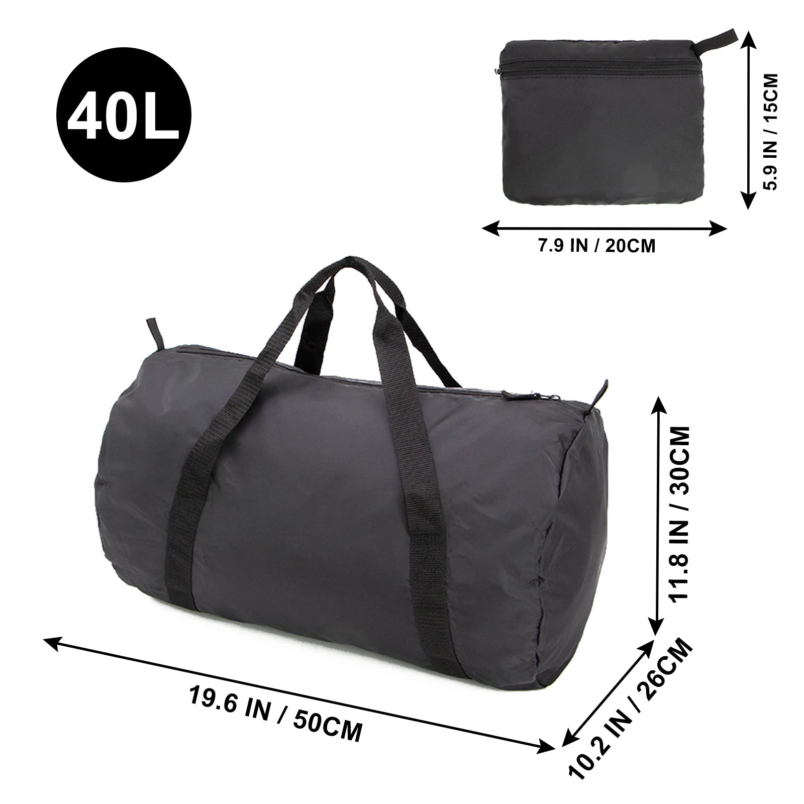 Custom 40L Foldable Duffel Bag — BSCI Certified, 31-Day Lead