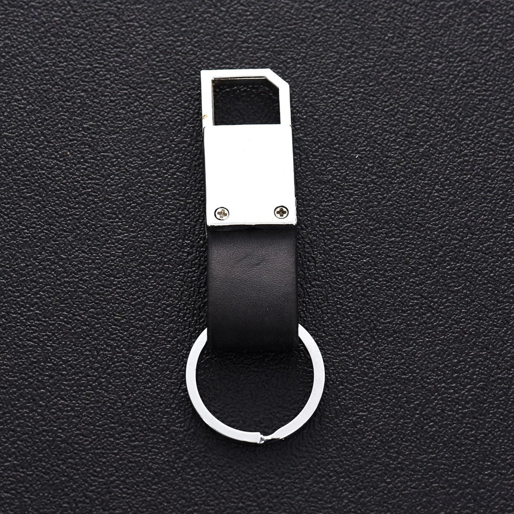 High-End Metal Keychain | Zinc Alloy | Leather Accent | Custom Logo | 1 MOQ | SGS Certified