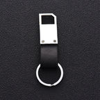 High-End Metal Keychain | Zinc Alloy | Leather Accent | Custom Logo | 1 MOQ | SGS Certified