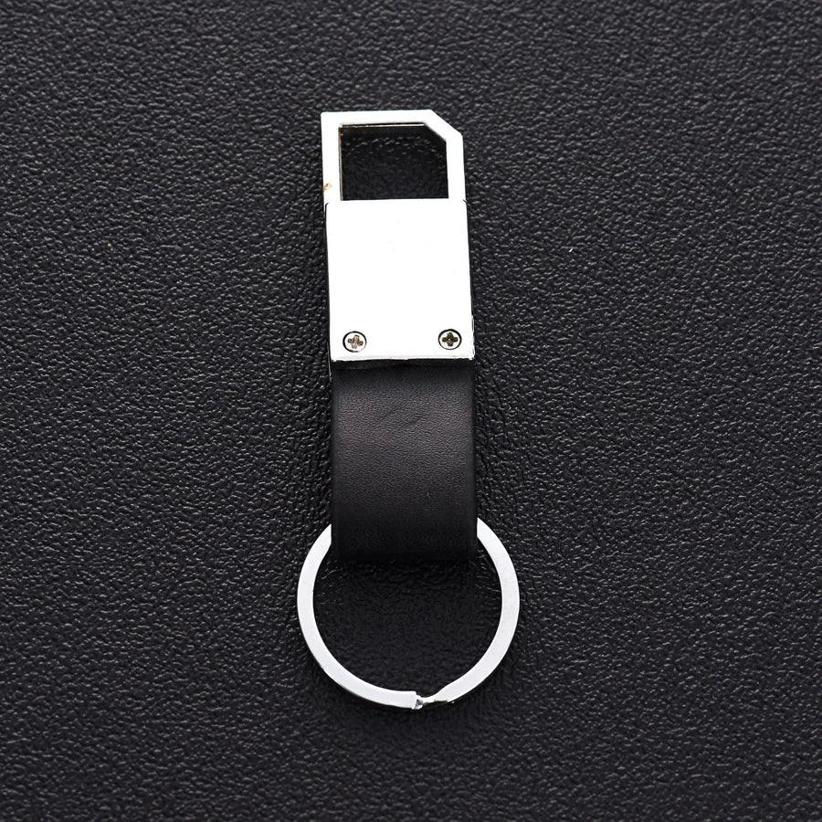High-End Metal Keychain | Zinc Alloy | Leather Accent | Custom Logo | 1 MOQ | SGS Certified