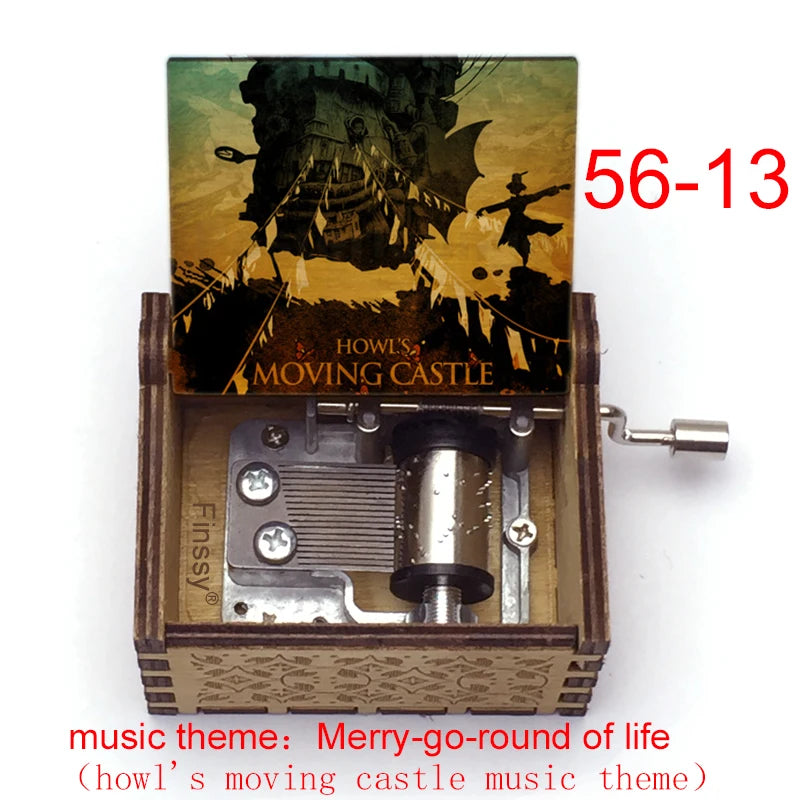 Wooden Hand-Cranked Music Box | Howl's Moving Castle | 10 MOQ | Custom