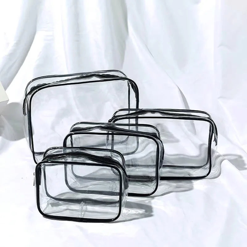 Custom Clear PVC Cosmetic Bags | MOQ 100 | 9-Day Lead