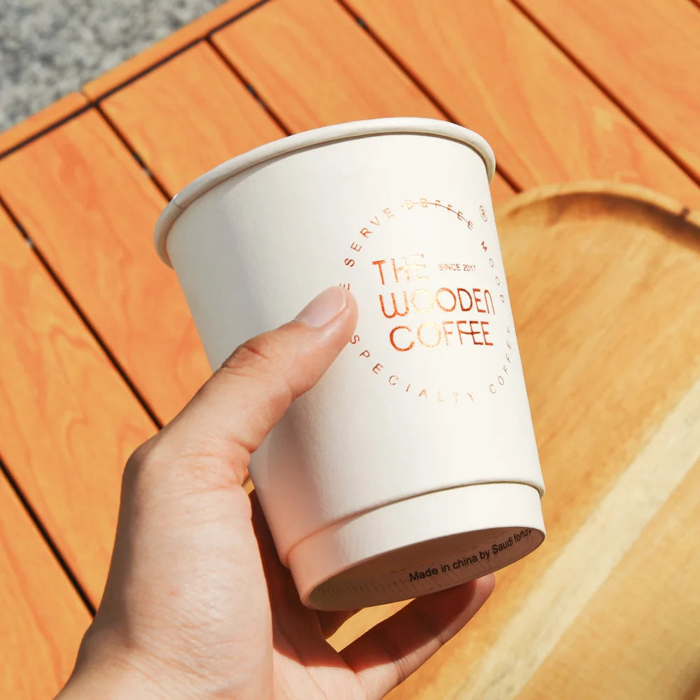 Custom Double Wall Paper Cups with Logo | MOQ 500