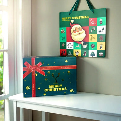 Custom Christmas Gift Boxes with Gold Foil Logo | MOQ 1000