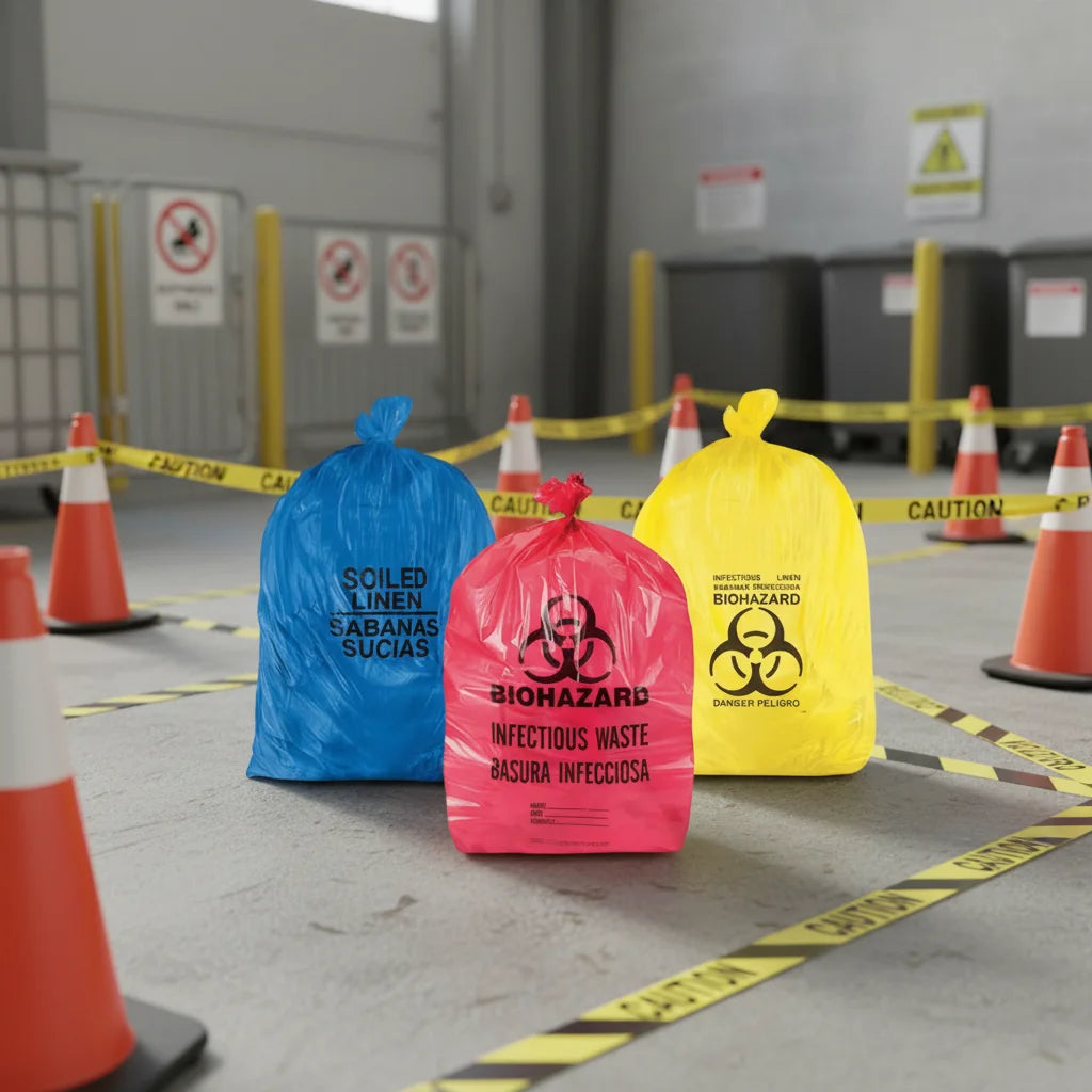 BSCI/ISO Certified Medical Waste Bags | Custom Biohazard Printing | Bulk