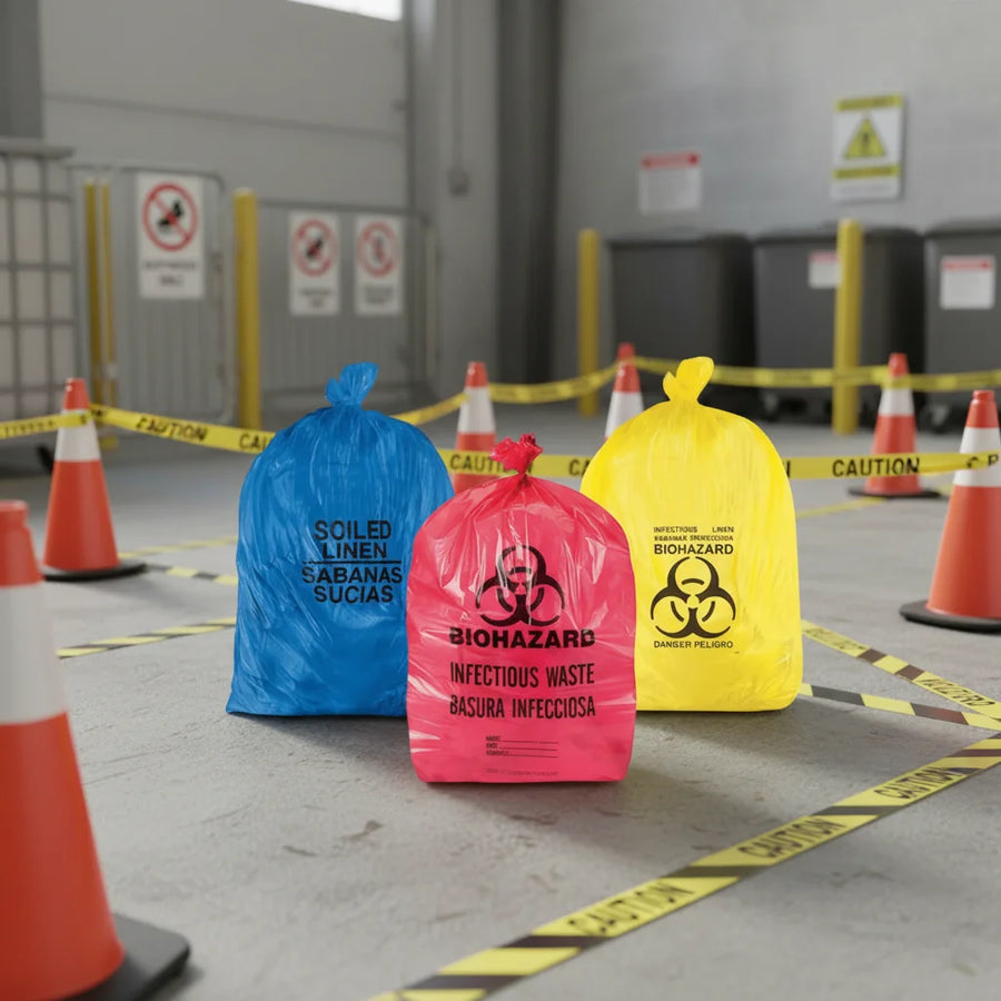 BSCI/ISO Certified Medical Waste Bags | Custom Biohazard Printing | Bulk