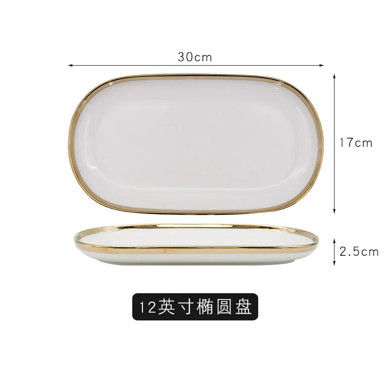 European Gold Rim Dinnerware — FDA/LFGB, 15-Day Lead, Low MOQ