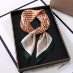 Square Silk Scarf | Digital Print | Custom Logo | 100 MOQ | Women's Fashion