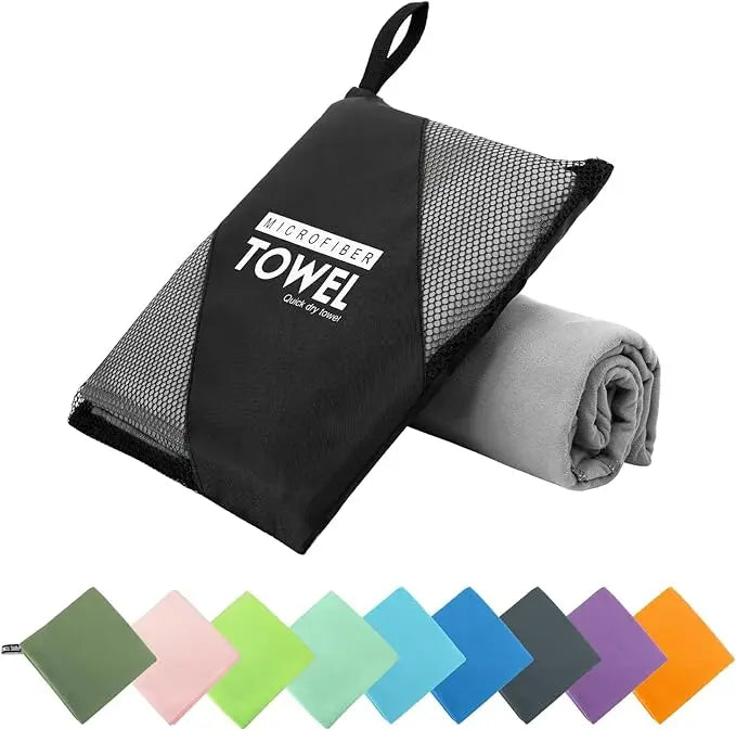 Custom 85/15 Microfiber Towel 50pcs MOQ | Quick-Dry CMYK/Silk Print for Beach Fitness Camping