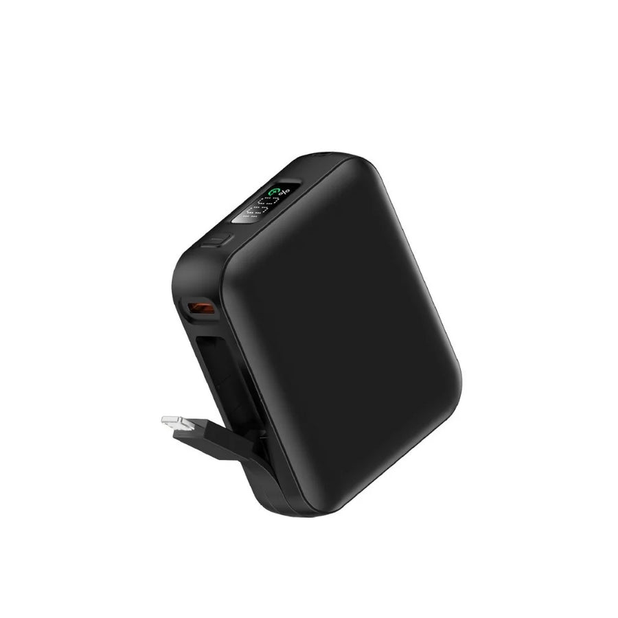 Custom Logo Mini Power Bank with Strap and Display Screen