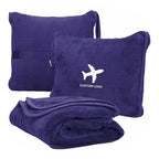 Custom Travel Pillow Blankets with Logo – 2-in-1, 300 MOQ
