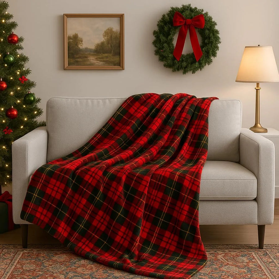 Custom Flannel Fleece Blanket | Recycled Polyester | Jacquard & Embroidery | MOQ 20 Pieces
