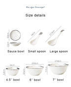 Silver Edge Ceramic Dinnerware Set | 20 MOQ | European Style | Luxury