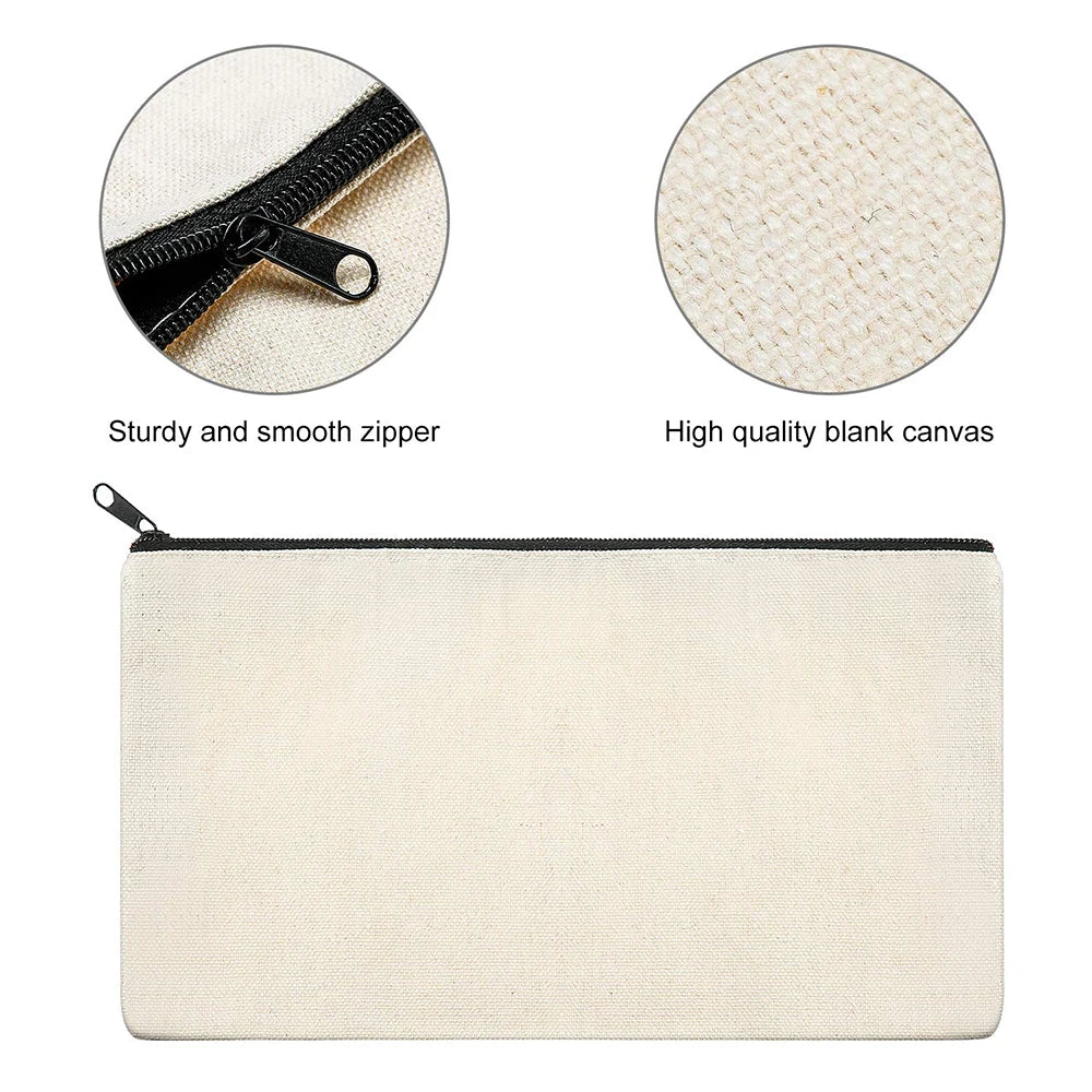 Custom Canvas Multi-Purpose Bag | Eco-Friendly | Zipper Closure | 100 MOQ | Logo