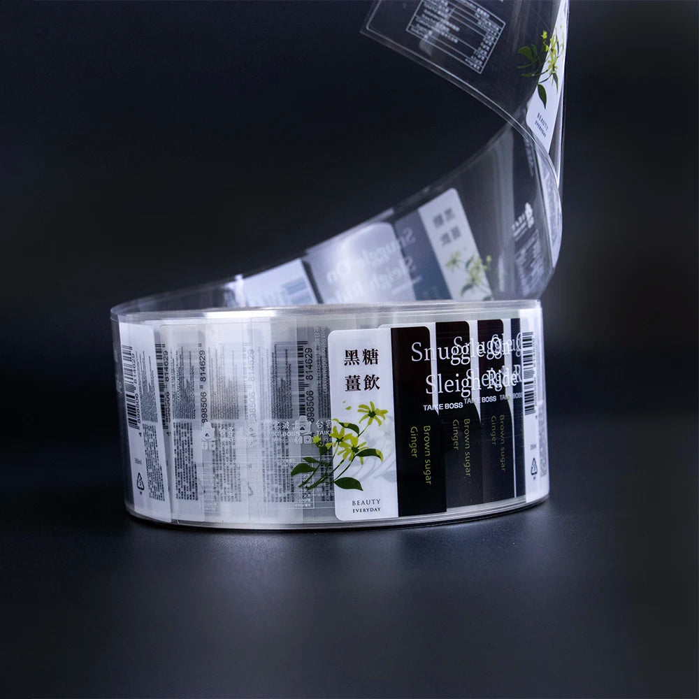 Transparent PVC Bottle Labels — ISO9001, 100 Pcs MOQ, Waterproof
