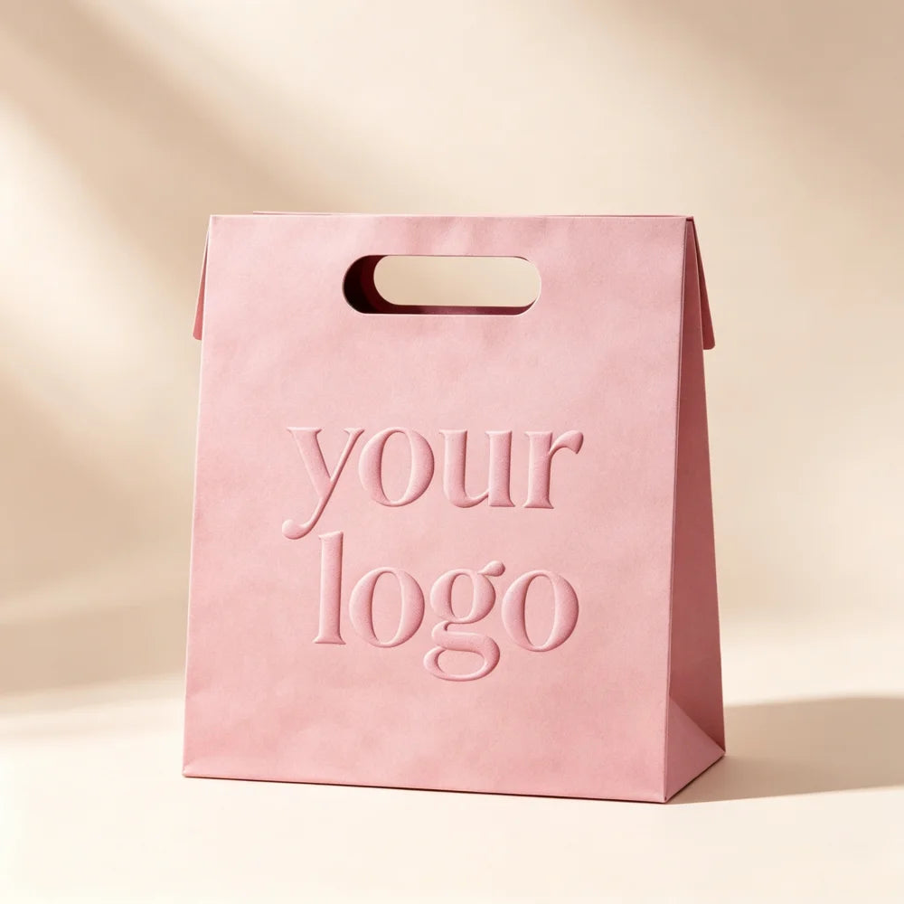 Custom Luxury Embossed Paper Bags | Gold Stamping Shopping Bags | Bulk