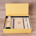 Custom Wooden Notebook Gift Set with Logo | 10 MOQ