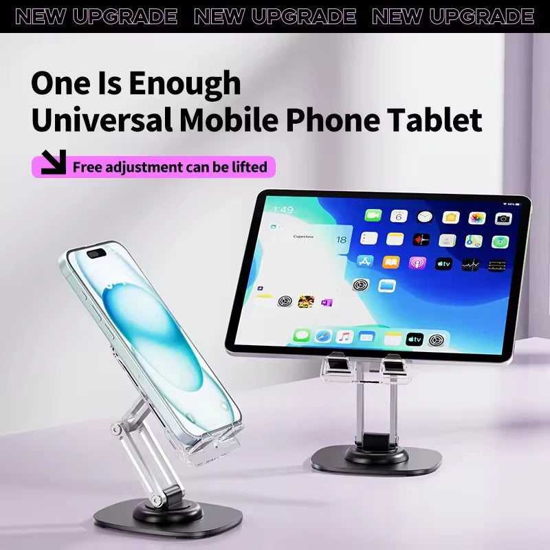 Custom Foldable Universal Tablet Stand – Adjustable Height Lifting Acrylic Desk Holder with Custom Printed Logo & Customizable Packaging
