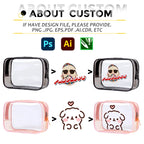 Custom PVC Cosmetic Bags with Logo | 100 MOQ Waterproof Wholesale
