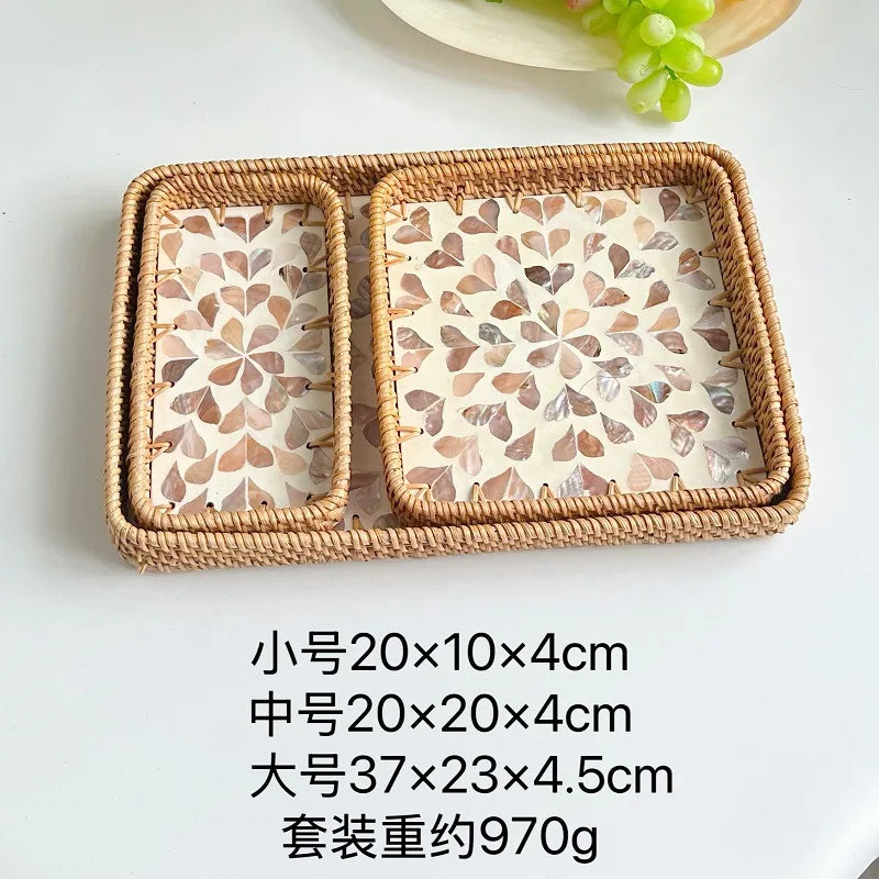 Custom Rattan Storage Trays with Logo | MOQ 5 Pcs