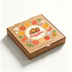 Custom Logo 3-Compartment Pizza Boxes | Restaurant Packaging MOQ 500