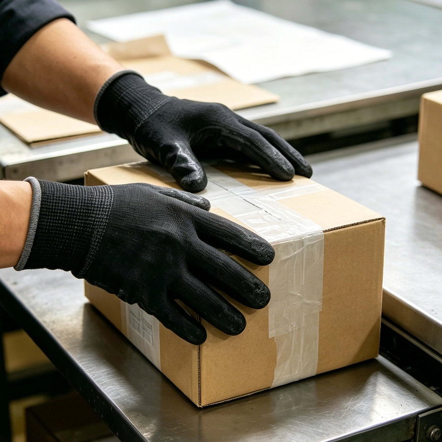 Custom 13 Gauge PU Work Gloves | 2,400 MOQ | CE Certified