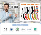 Custom Jacquard Logo Socks | 86% Cotton Crew Socks