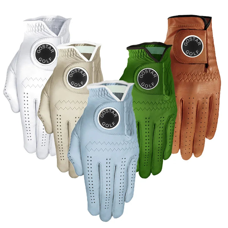 Custom Cabretta Leather Golf Glove with Logo | Soft, Breathable, Men & Women Sizes Bulk Order