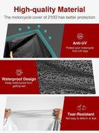 Custom Waterproof Motorcycle Cover with Lock Hole | MOQ 1 Pc