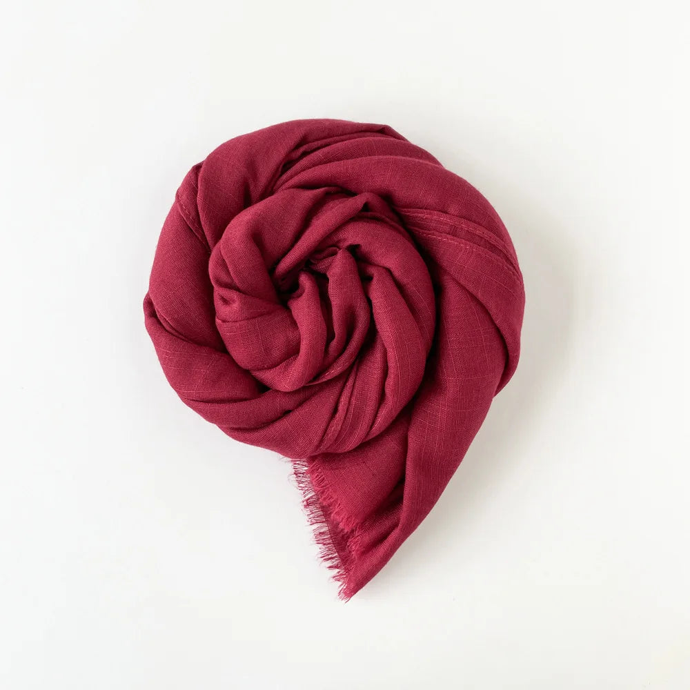 Custom Bamboo Knot Cotton Scarves 180x80cm | 18 Colors | Bulk Boutique Scarves