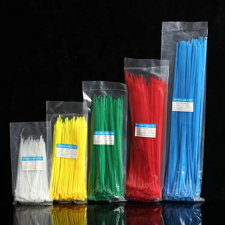 Custom Nylon Cable Tie 250mm x 3.6mm: 40 lbs Tensile, CE/ROHS, UL94V-2, 100pcs/Pack