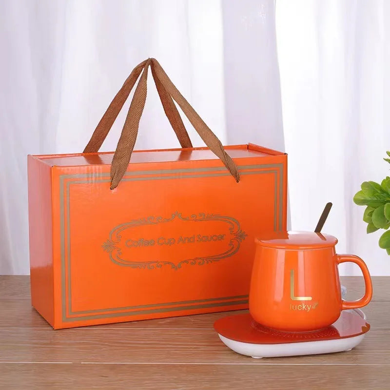 Custom Tech Gifts Office 55C Home Gift Set Ceramic Coffee Mug Warmer Cup Heater Mug