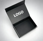 Custom Luxury Black Folding File Box: Degradable Corrugated Board, Magnetic Closure, Embossing