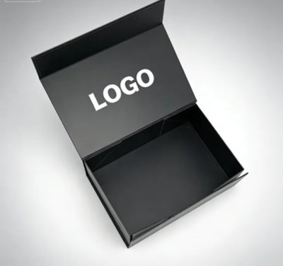 Custom Luxury Black Folding File Box: Degradable Corrugated Board, Magnetic Closure, Embossing