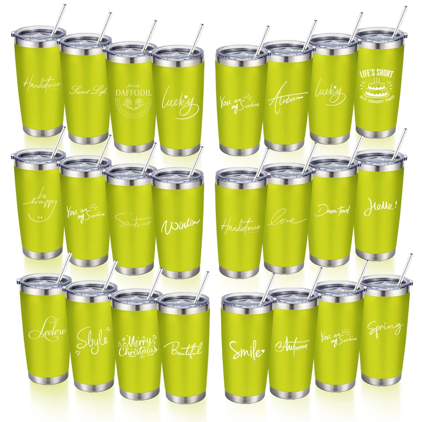 20oz Powder Coated Stainless Steel Tumbler with Lid and Straw Hole for Coffee, Travel and Laser Engraving
