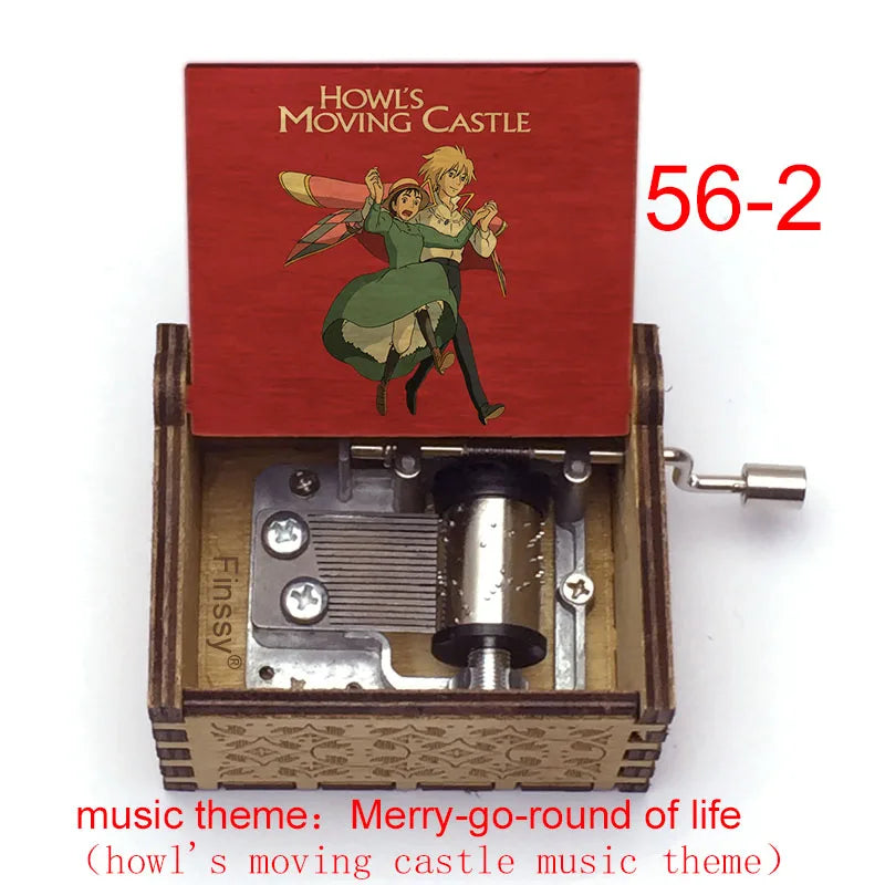 Wooden Hand-Cranked Music Box | Howl's Moving Castle | 10 MOQ | Custom