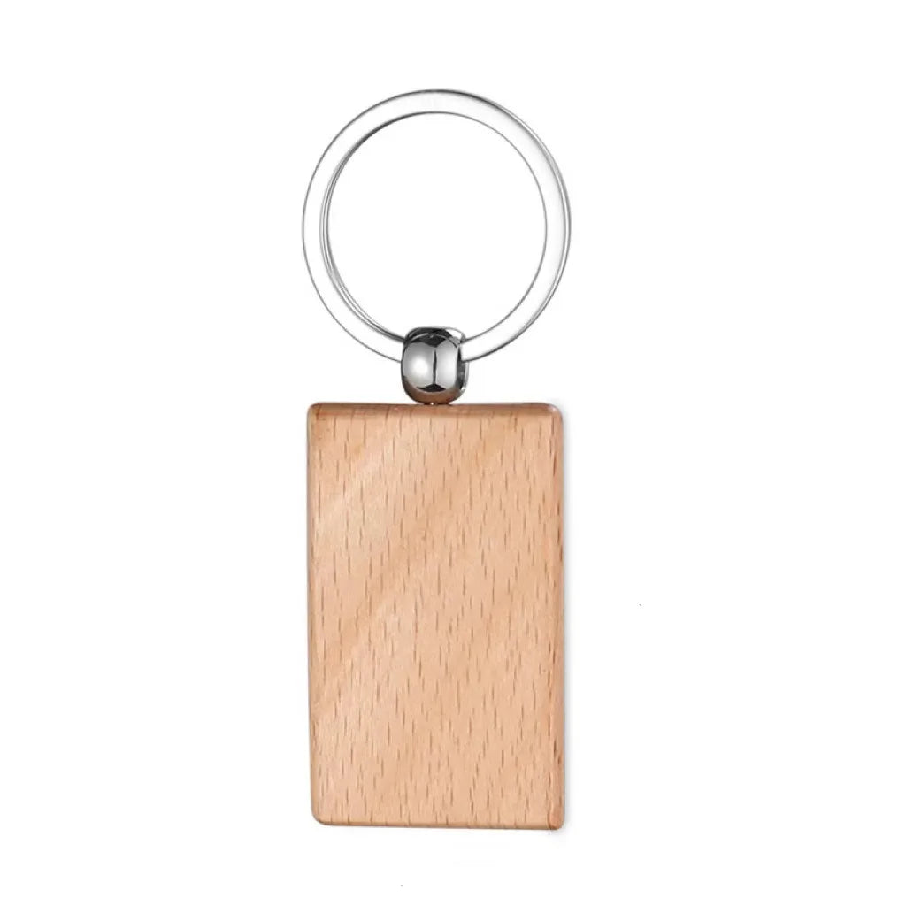 Custom Solid Wood Keychains | Laser Engraved Logo | 1,000-Piece MOQ | Promotional & Hospitality