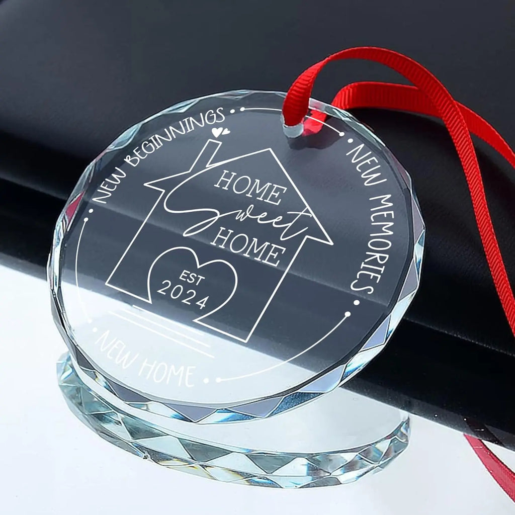 Custom Crystal Christmas Ornament with Logo | MOQ 50 Pcs