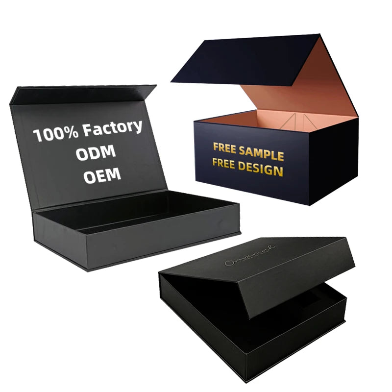 Custom Magnetic Folding Gift Boxes: 2 MOQ, 10-Day Lead, Recyclable | Shoe & Gift Packaging