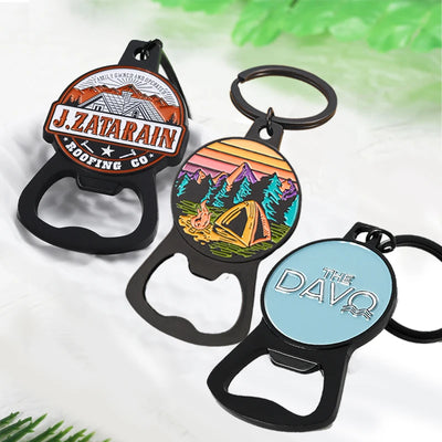 Custom Metal Bottle Opener Keychain | Zinc Alloy | Soft Enamel | 50 MOQ | Corporate Gifts