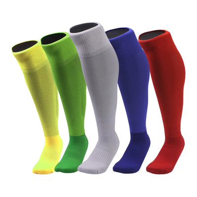 Custom Knee-High Sports Socks | Non-Slip Towel Bottom & Nylon/Cotton | 500-Piece MOQ | Team Sports