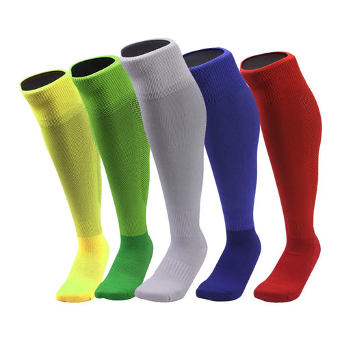 Custom Knee-High Sports Socks | Non-Slip Towel Bottom & Nylon/Cotton | 500-Piece MOQ | Team Sports