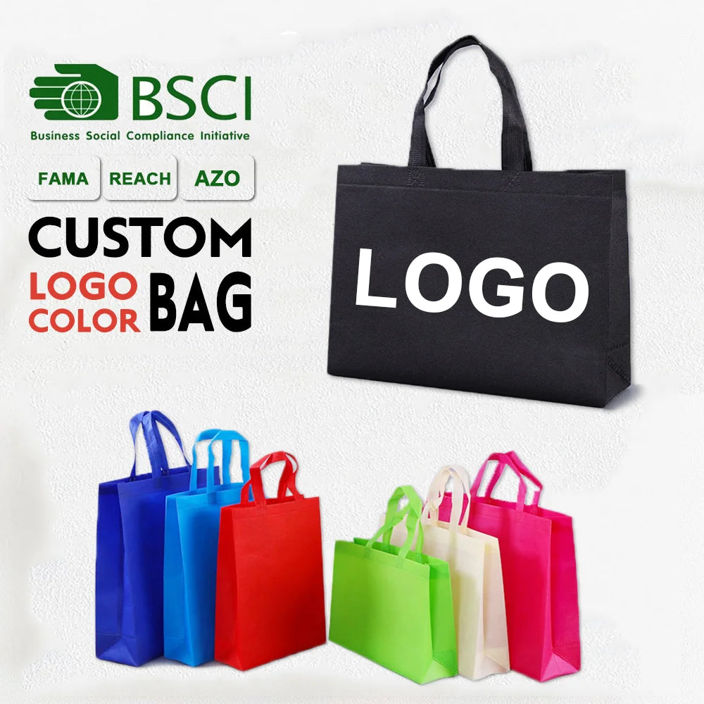Custom Non-Woven Tote Bag with Logo | 100 MOQ | 7-Day Lead