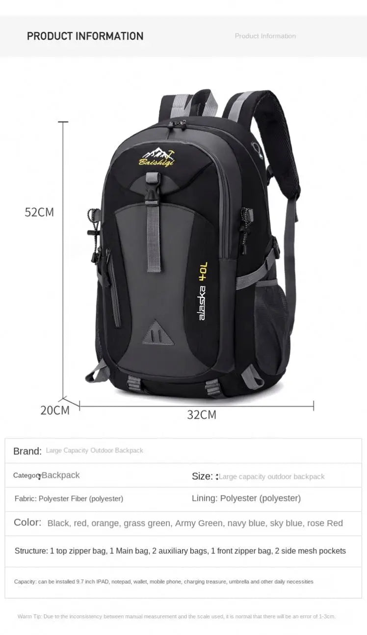 Custom Outdoor Hiking Backpack 40L | Branded Bulk MOQ 1