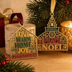 Custom Gold Metal Christmas Ornaments | MOQ 50