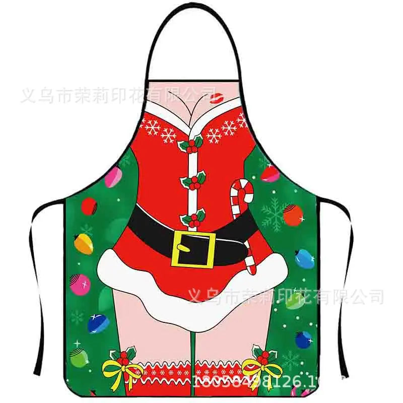 Waterproof Polyester Apron | 3D Printed Cartoon Barbecue Apron