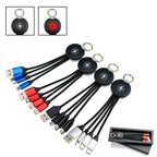 Custom 3-in-1 Keychain Charger 5V/2A | CE/RoHS/FCC Certified | 9-Day Lead