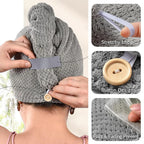 Microfiber Hair Towel 25x65cm | Fast Drying Turban Wrap | Bulk Custom Logo